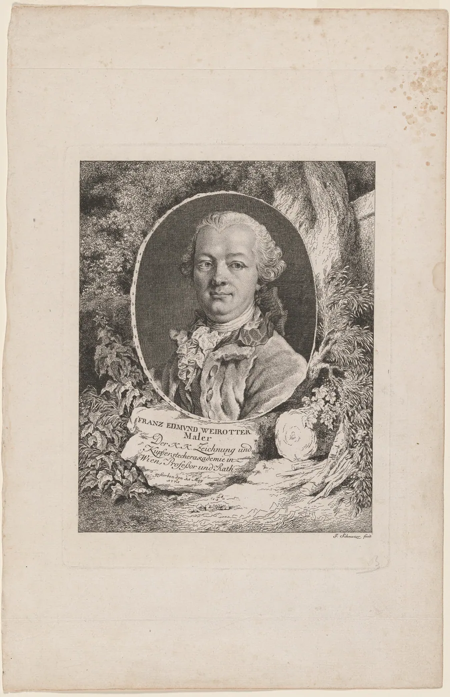 Franz Edmund Weirotter by Jacob Matthias Schmutzer