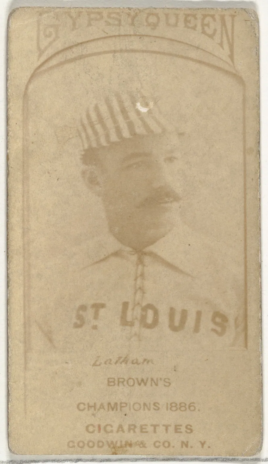 Arlie Latham, 3rd Base, St. Louis Browns, from the Old Judge series (N172) for Old Judge Cigarettes by Goodwin & Company