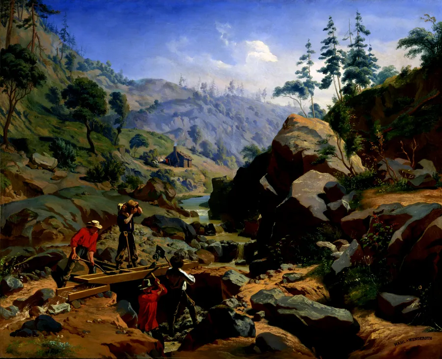 Miners in the Sierras by Charles Christian Nahl, born Kassel, Germany 1818-died San Francisco, CA 1878