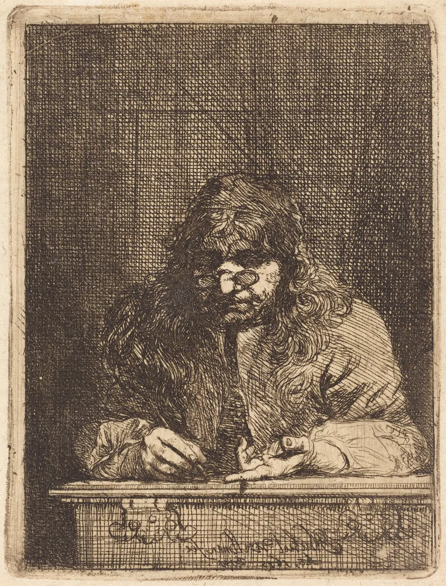 Self-Portrait Drawing by Michael Lukas Leopold Willmann