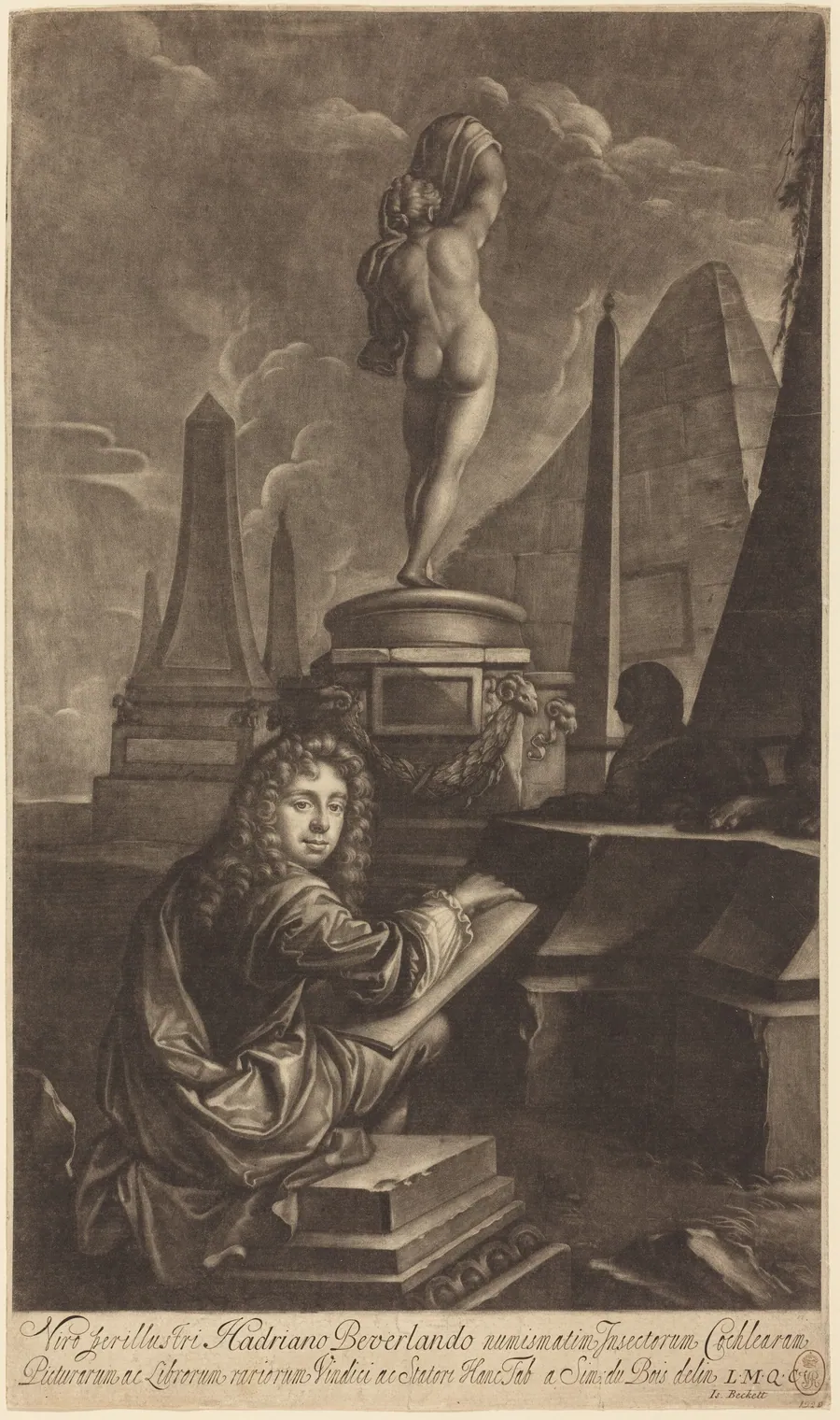 Adrian Beverland Drawing from a Statue by Isaak Beckett