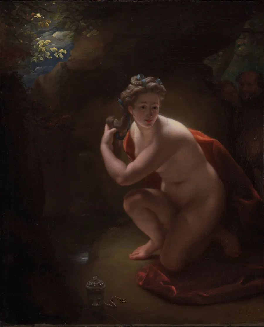 Susanne i badet by Godfried Schalcken