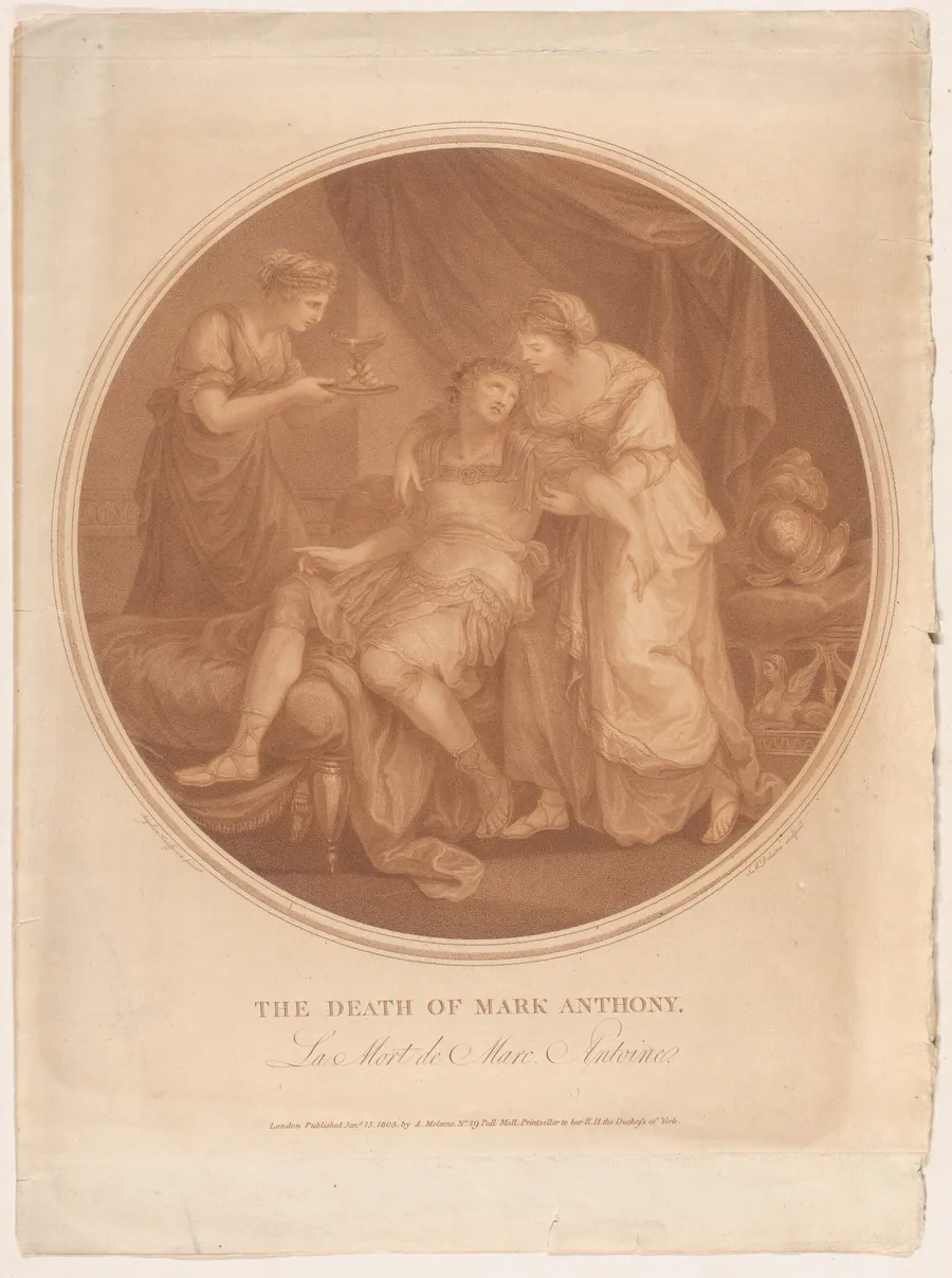 The Death of Mark Anthony –  Le Mort de Marc Antoine (Shakespeare, Antony and Cleopatra, Act 4, Scene 15) by Jean Marie Delattre