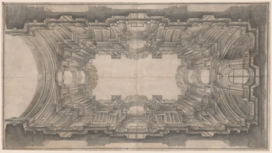 Illusionistic Architecture for the Vault of San Ignazio by Andrea Pozzo