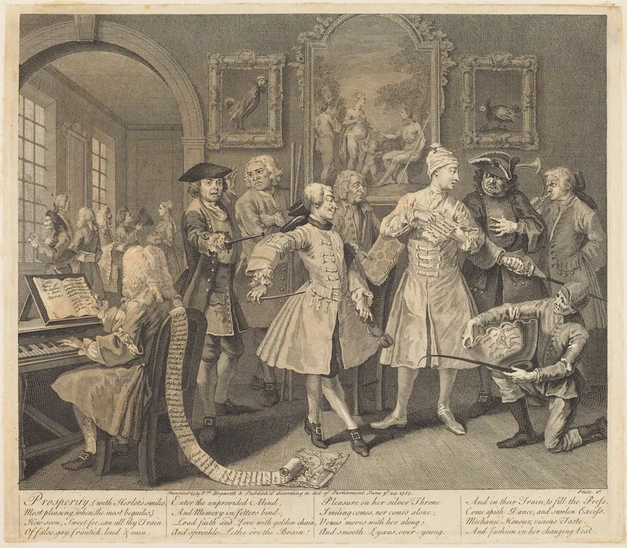 A Rake's Progress: pl.2 by William Hogarth