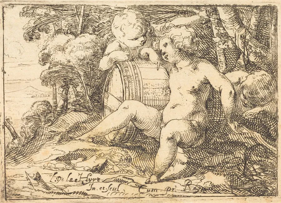 Three Bacchic Children by Laurent de La Hyre
