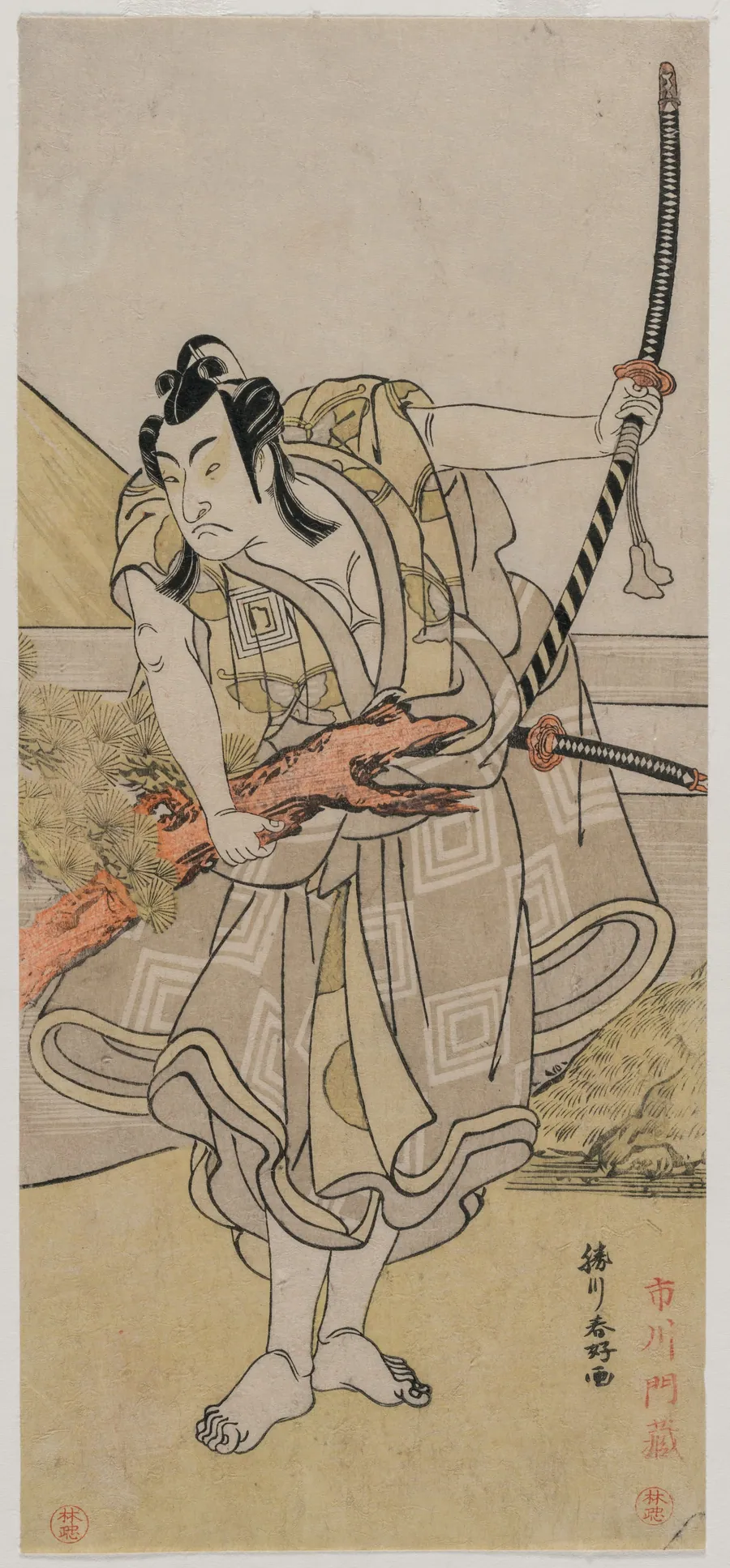 Ichikawa Monnosuke II as Soga no Gorō by Katsukawa Shunkō