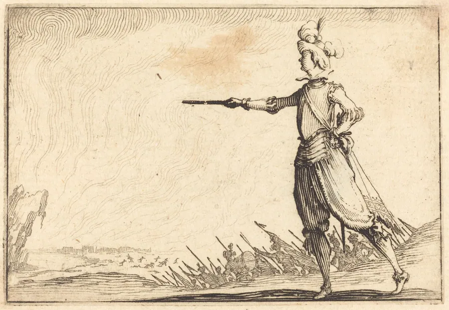Military Commander on Foot by Jacques Callot