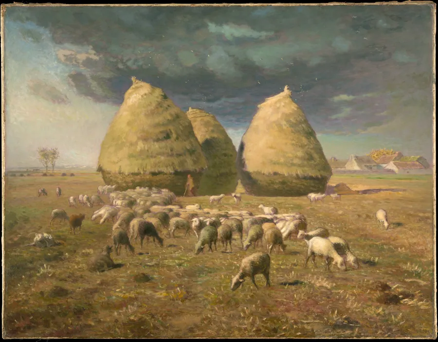 Haystacks: Autumn by Jean-François Millet