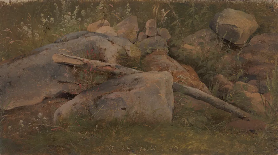 Studie af en bunke sten by Vilhelm Petersen