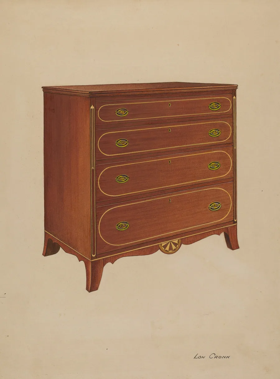 Butternut Wood Chest of Drawers by Lon Cronk