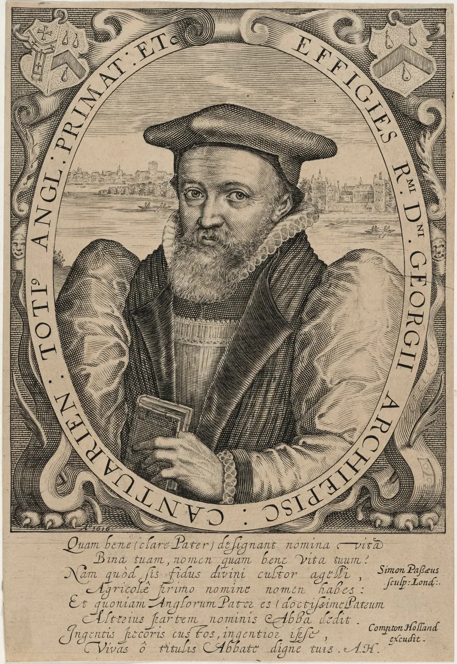 Abbot George, Archbishop of Canterbury by Simon van de Passe