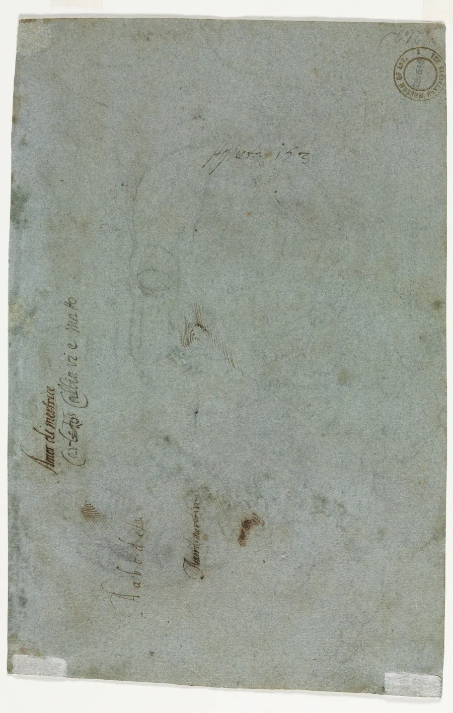 Sketch of a Child's Head (verso) by Carletto Caliari