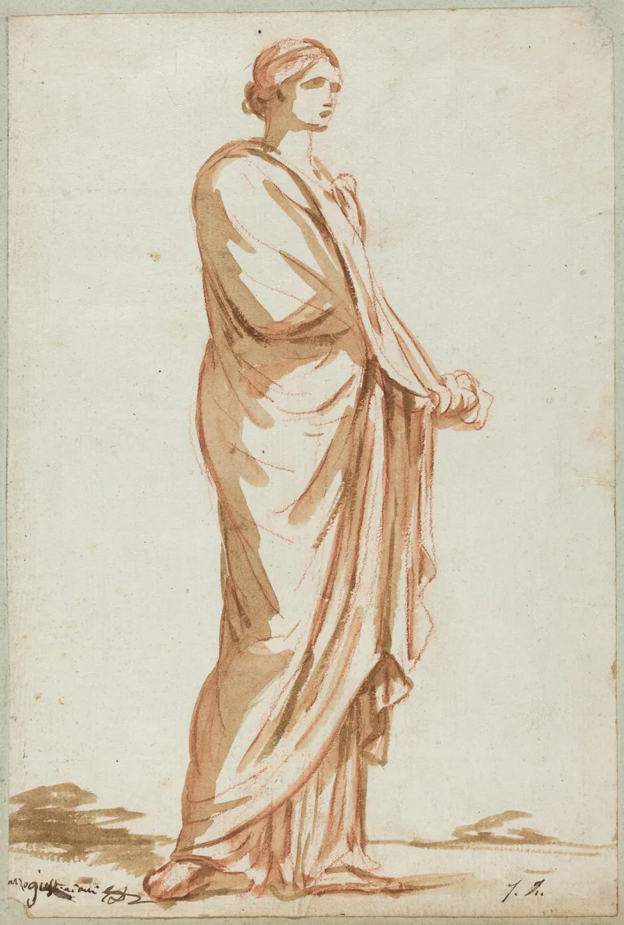 Roman Statue of a Standing Woman by Jacques-Louis David