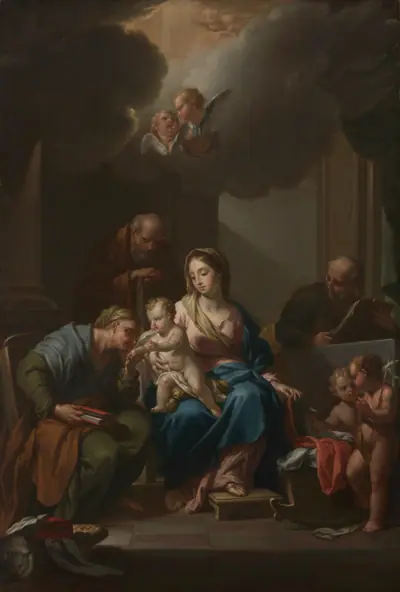 Presentation Sketch for "The Holy Family with Saints Anne, Joachim, and John the Baptist" (for Santa Maria in Via Lata, Roma)