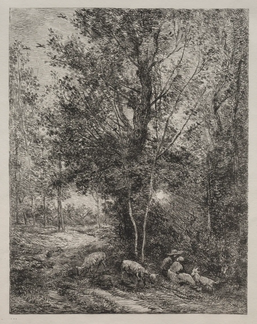 The Shepherd and the Shepherdess by Charles François Daubigny