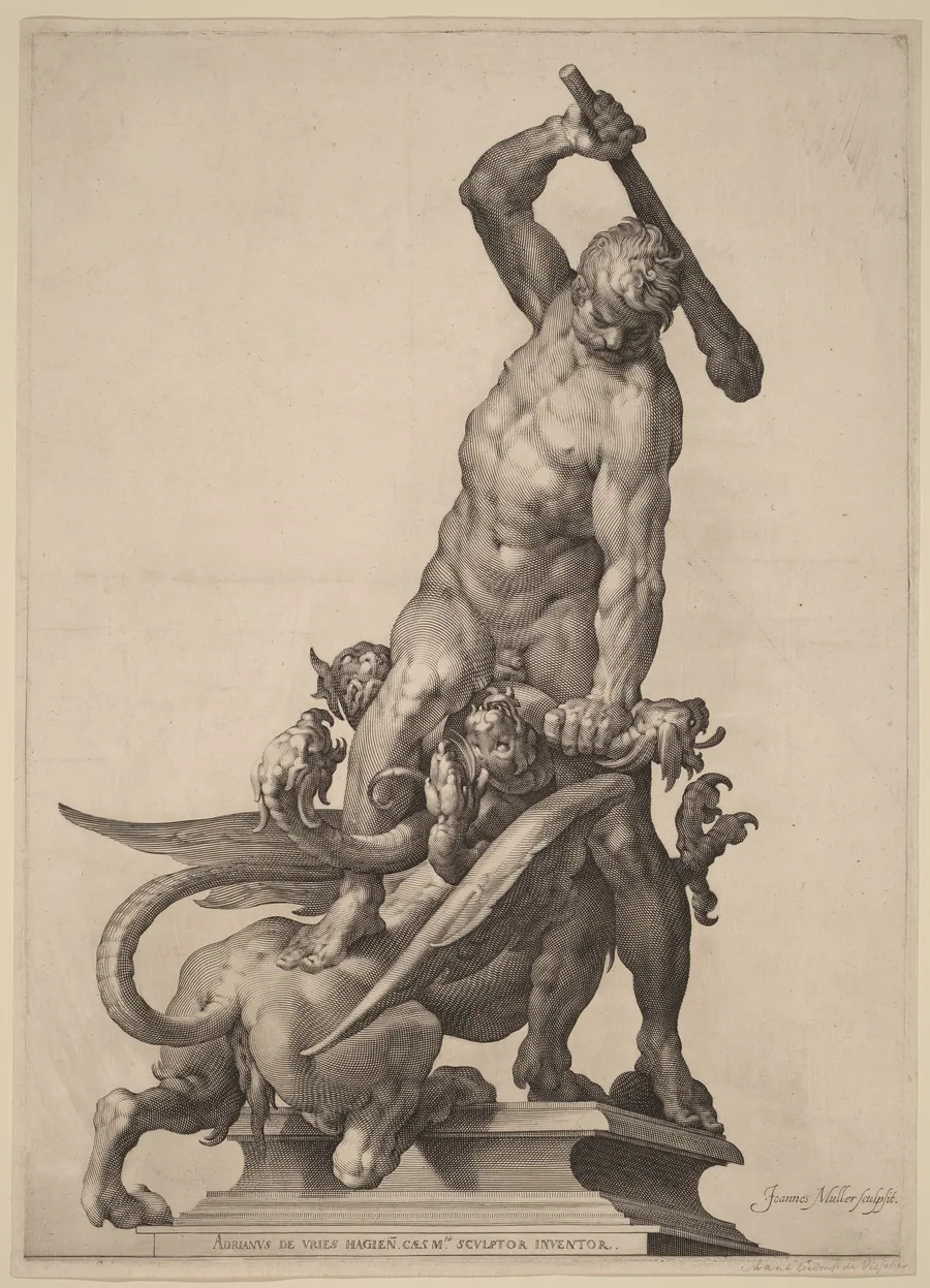 Hercules Killing the Hydra by Jan Muller
