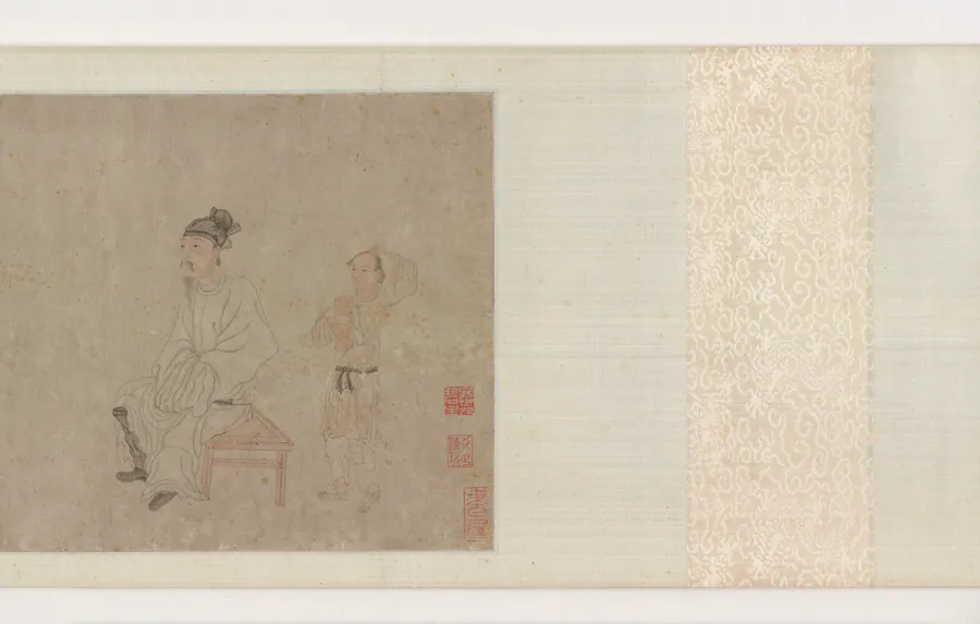Xiao Yi obtaining the Lanting Manuscript by trickery by Traditionally attributed to Qian Xuan 錢選 (late 13th century)