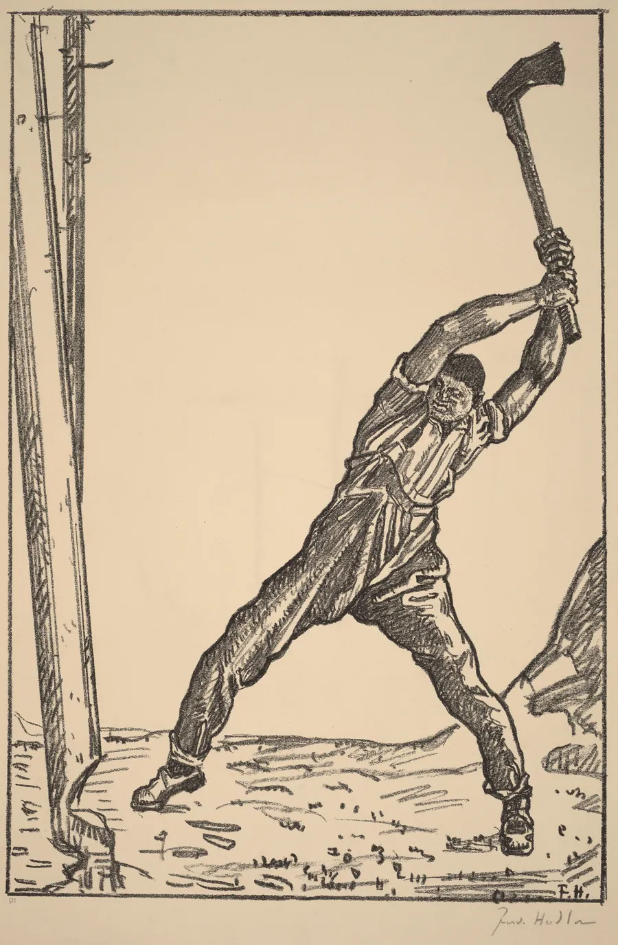 The Woodcutter by Ferdinand Hodler