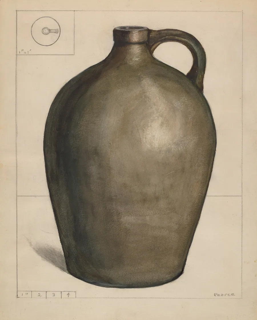 Stoneware Jug by Edgar L. Pearce