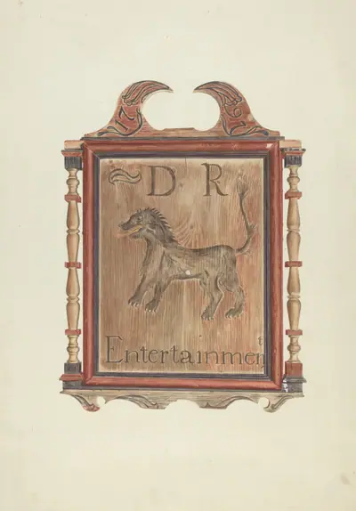 David Reed's Tavern Sign (verso)