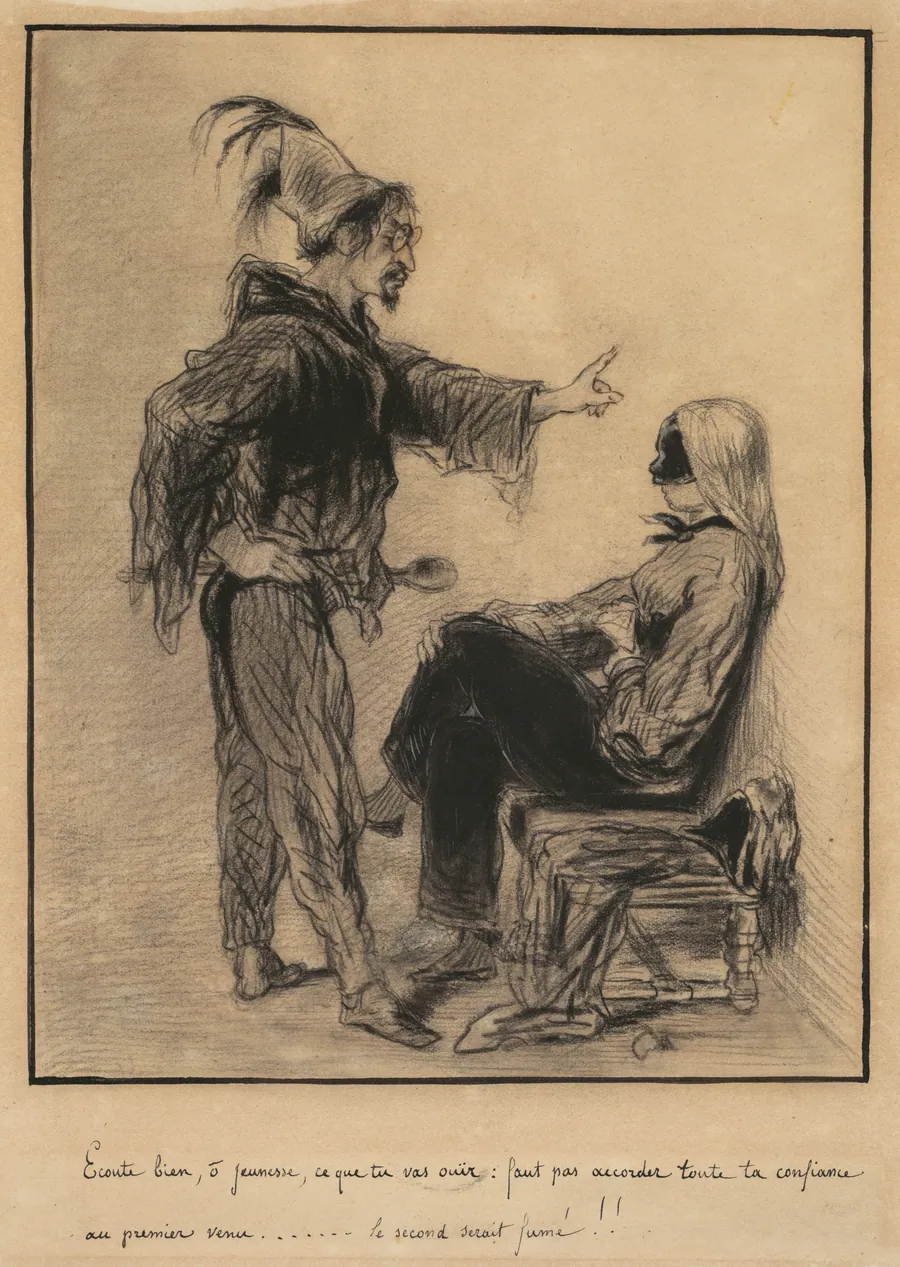 Study for a Scene from "Carnaval" by Paul Gavarni
