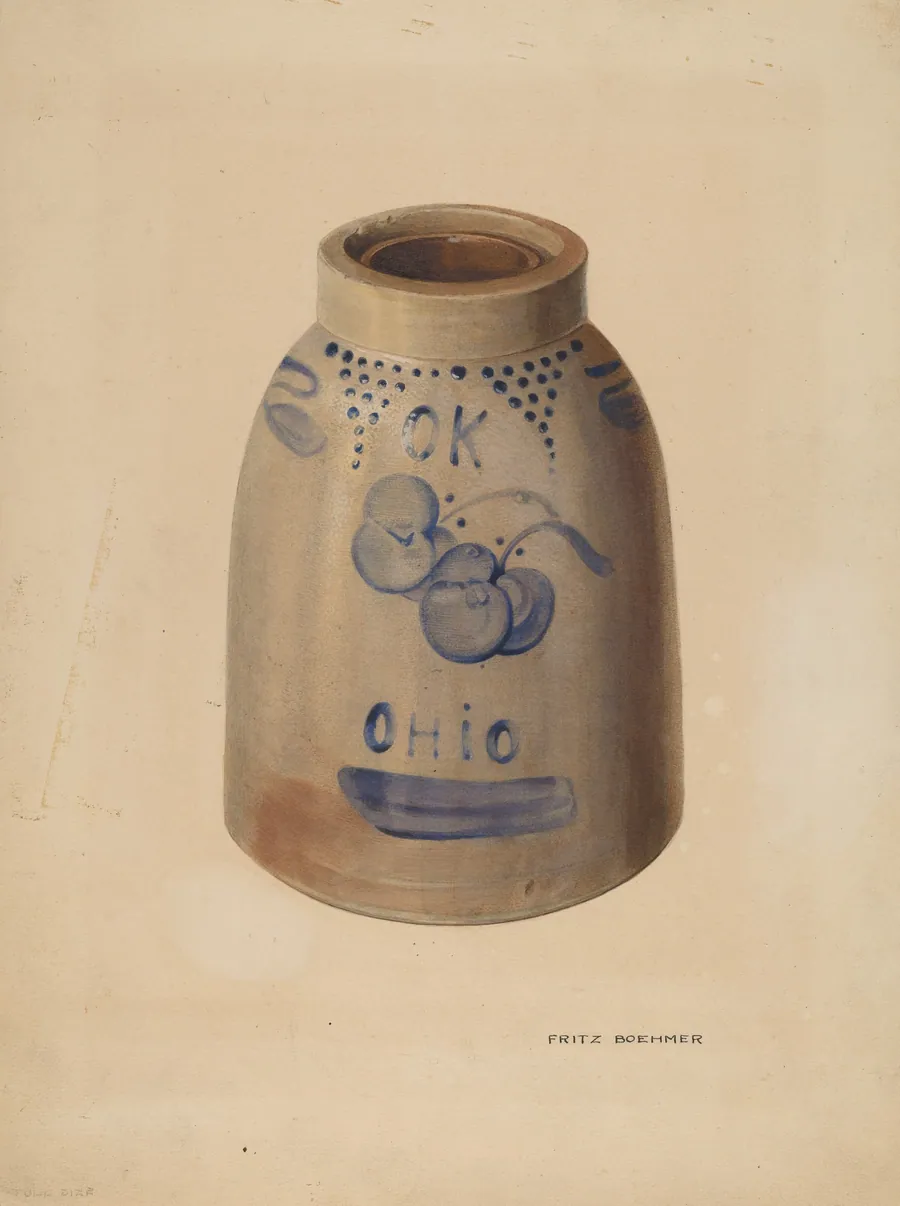 Apple Butter Crock by Fritz Boehmer