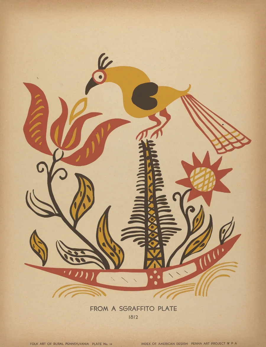 Plate 14: From the Portfolio "Folk Art of Rural Pennsylvania" by American 20th Century