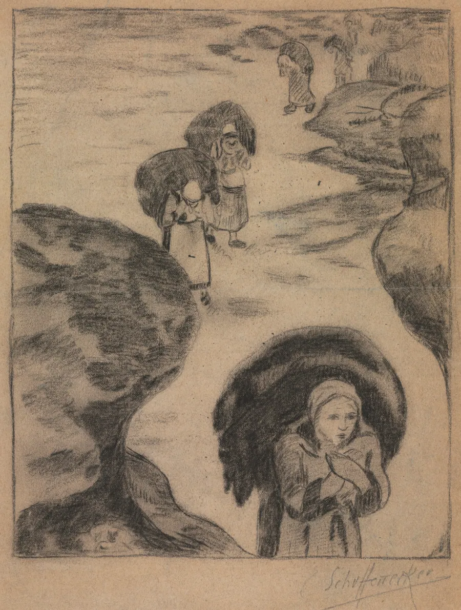 Seaweed Gatherers, Yport by Claude-Emile Schuffenecker