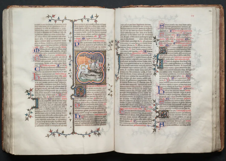 The Gotha Missal:  Fol. 114r, Text by Master of the Boqueteaux