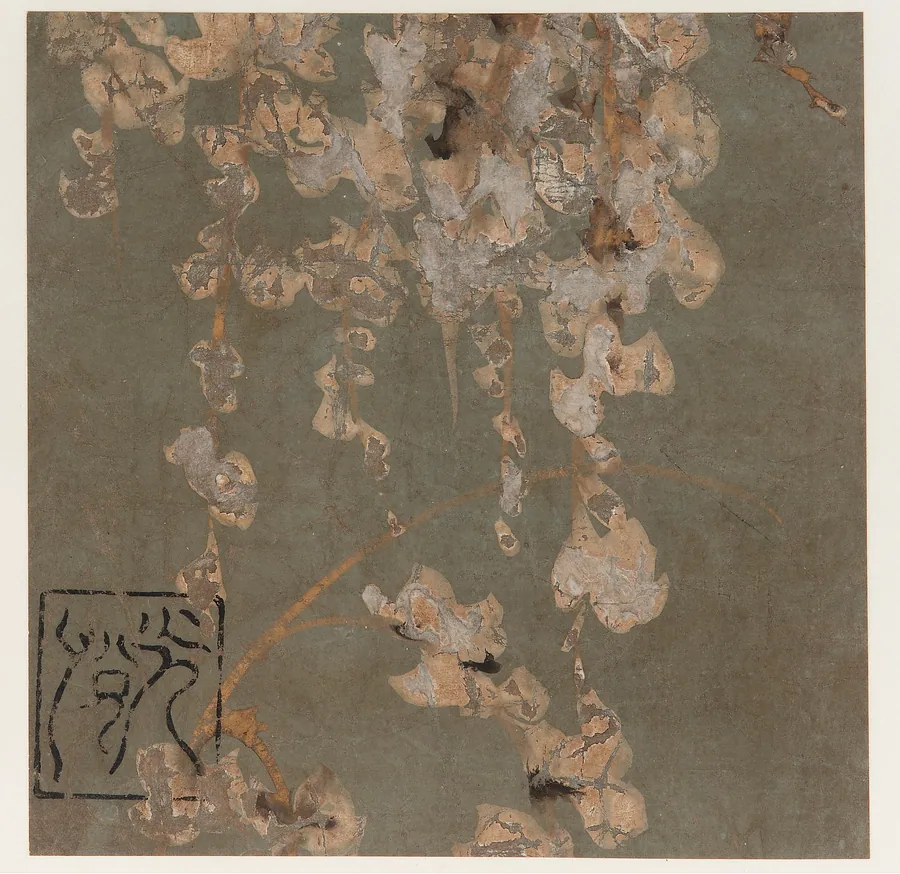Wisteria blossoms by Attributed to Hon'ami Koetsu 本阿弥光悦 (1558-1637)