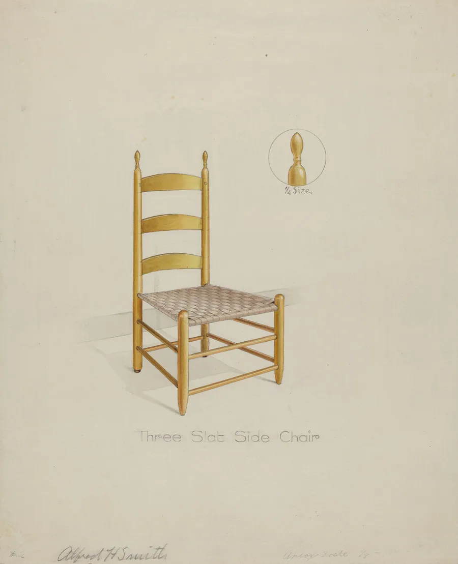 Shaker Three Slat Chair by Alfred H. Smith