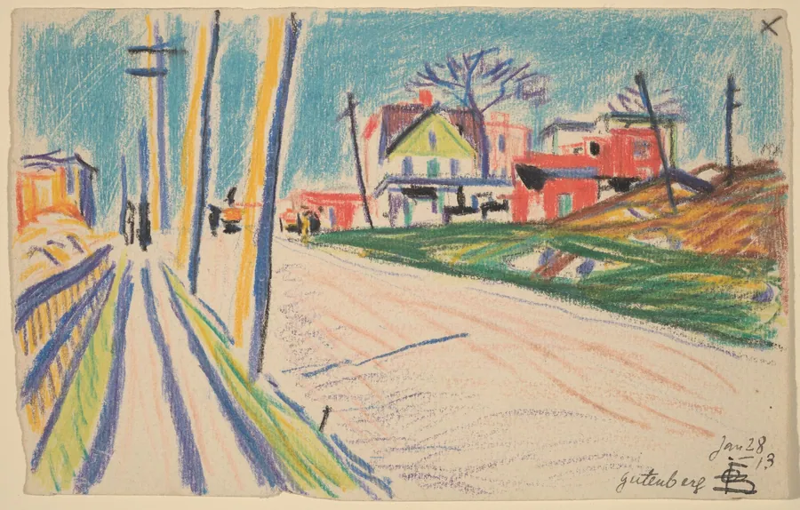 Street in the Bronx by Oscar F. Bluemner