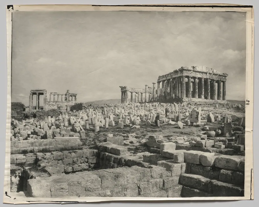 View of the Parthenon by Adolphe Braun & Co.
