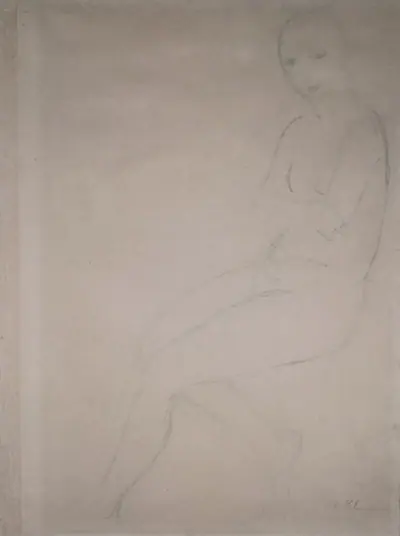 Seated Nude Model, Facing Left