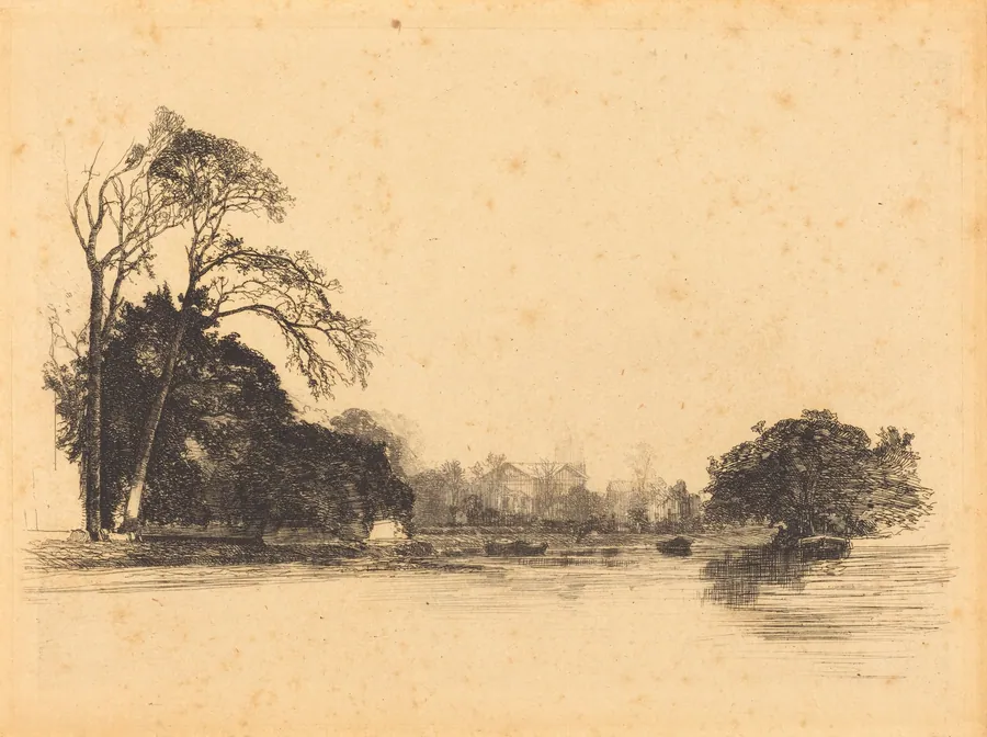Banks of the Tamise by Maxime Lalanne