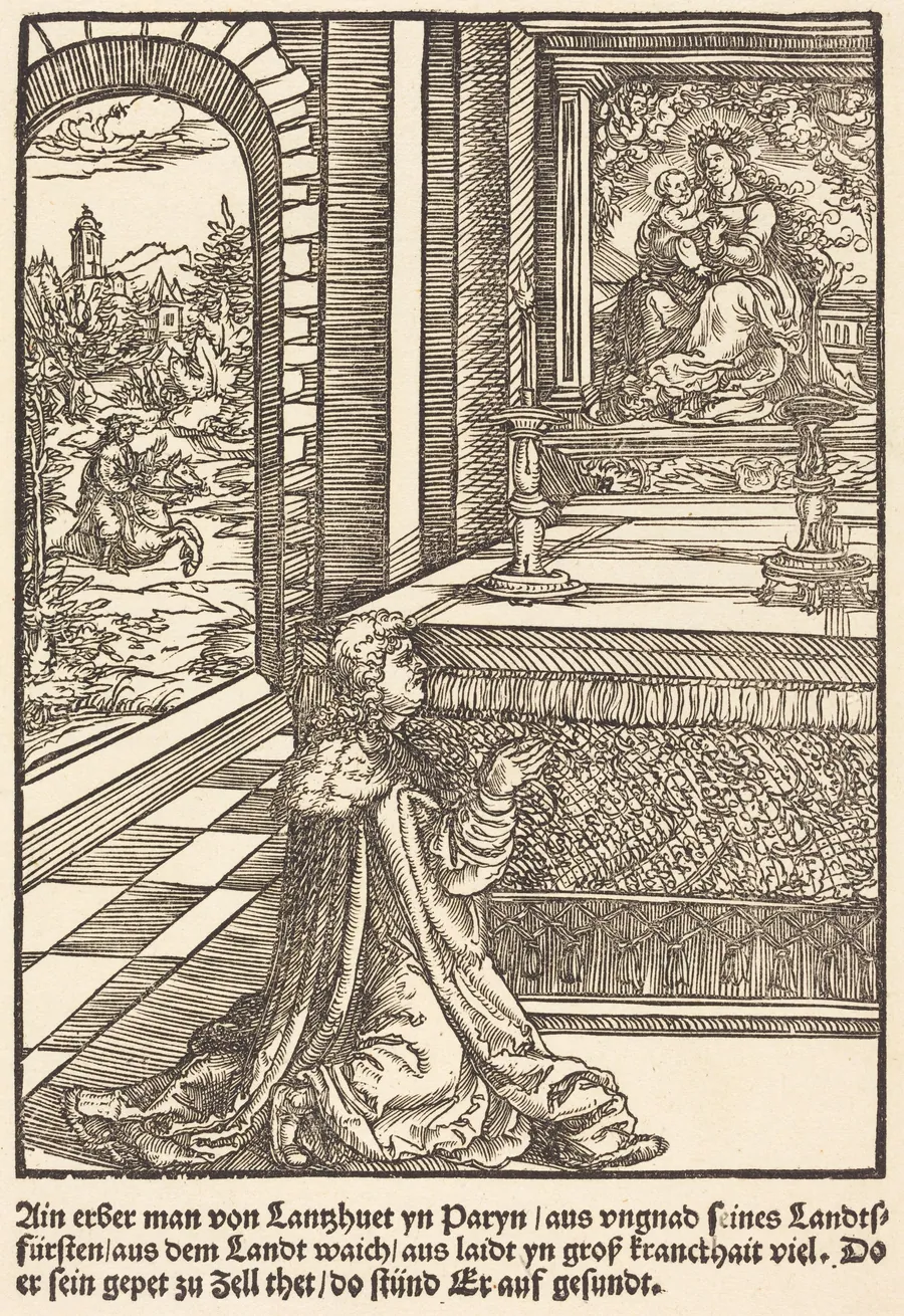 Ain erber man von Lanshuet ... by Master of the Miracles of Mariazell