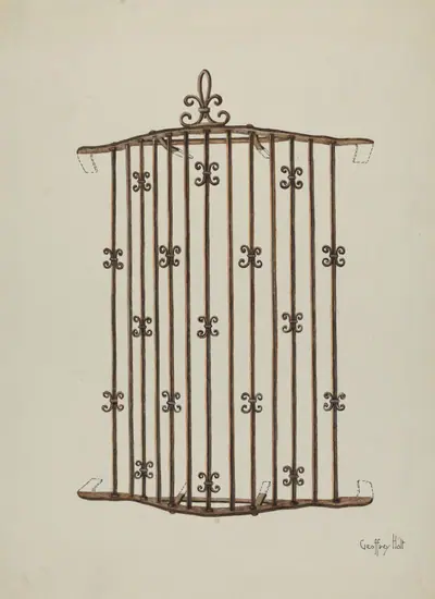 Iron Grille (at Window) a Restoration Drawing