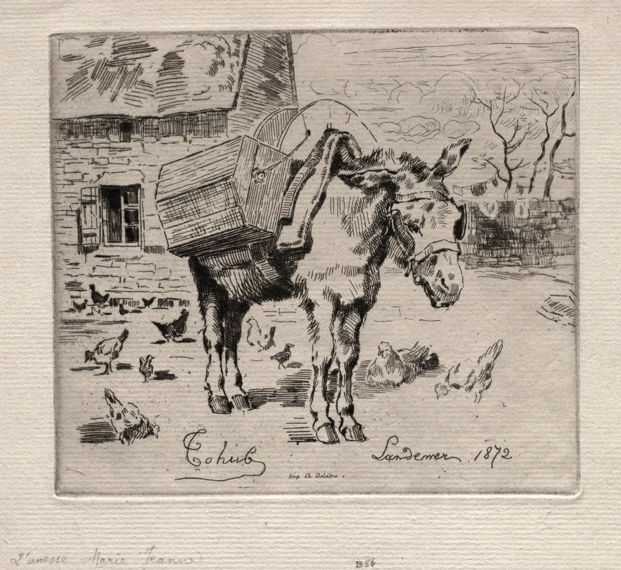 The Mule, Marie-Jeanne by Félix Hilaire Buhot