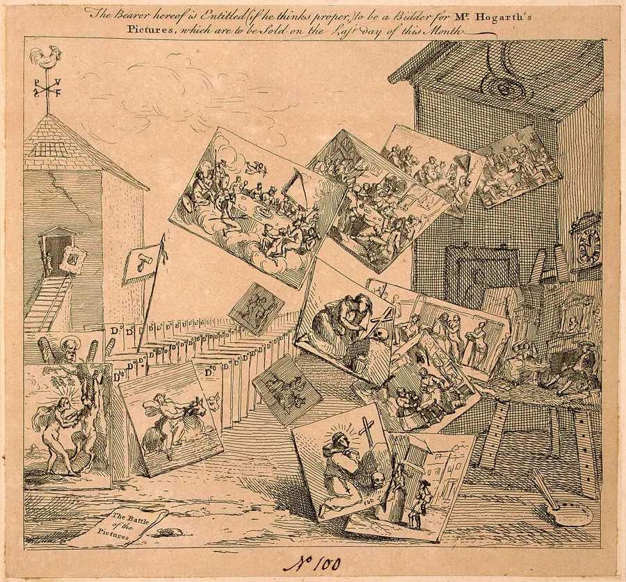 The Battle of the Pictures by William Hogarth