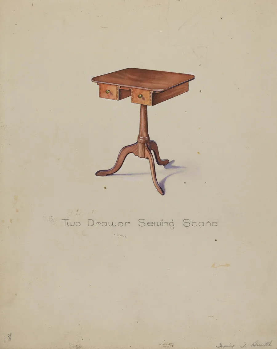 Shaker Tripod Sewing Stand by Irving I. Smith
