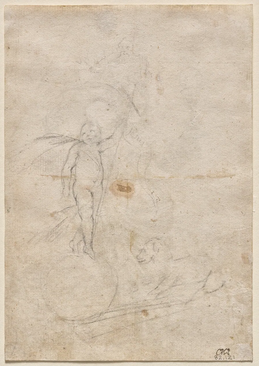 Resurrected Christ and Lamb of God (verso) by Alonso Cano