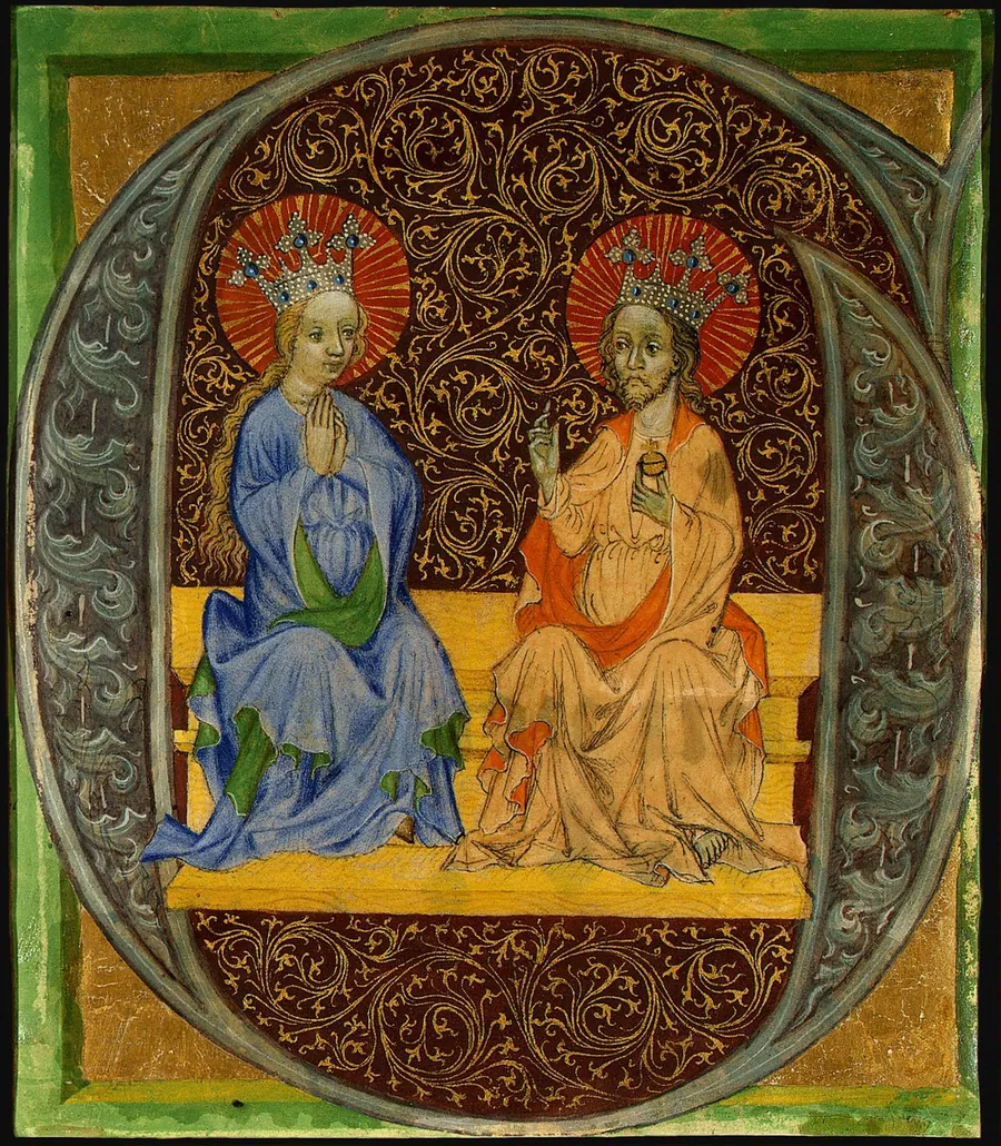 Christ and the Virgin Enthroned by Bohemian 15th Century