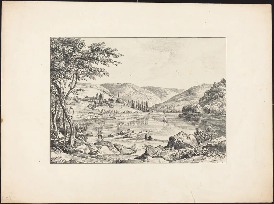 The Convent of Neuburg from Haarlass by Ernst Fries
