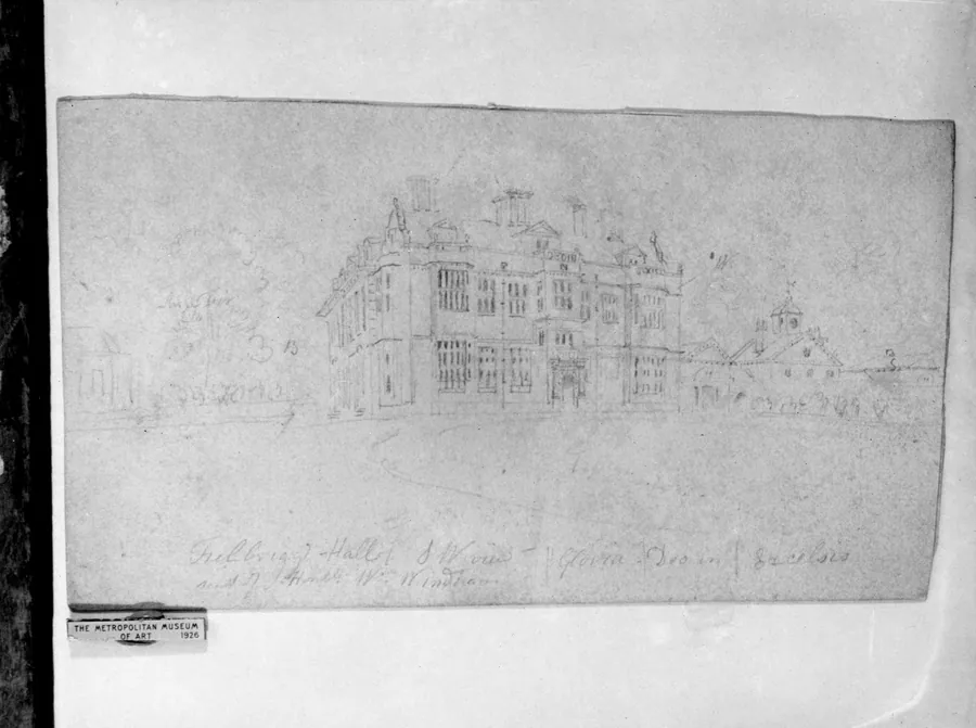 Felbrigg Hall, Southwest View (Gloria Deo in Excelsis), Seat of the Honorable William Windham (from McGuire Scrapbook) by William Windham