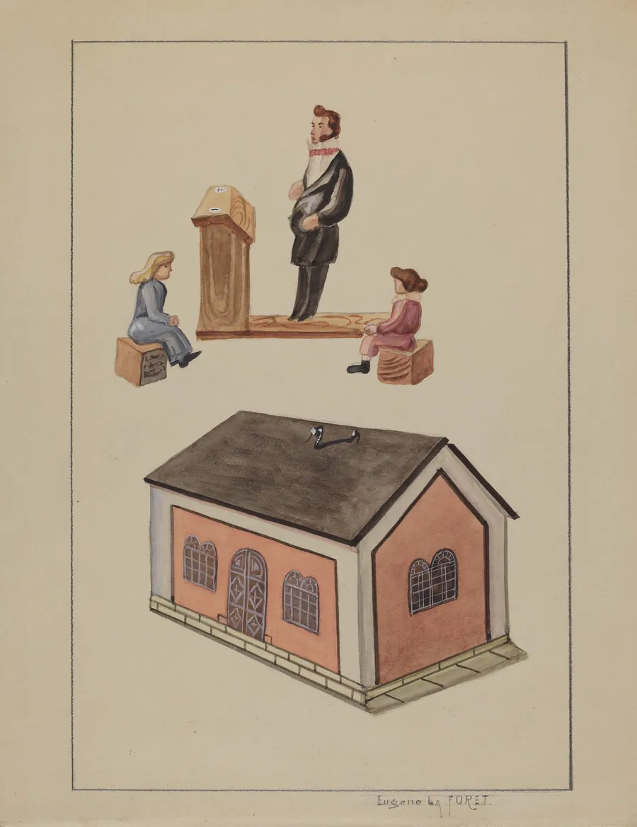 Toy School House by Eugene La Foret