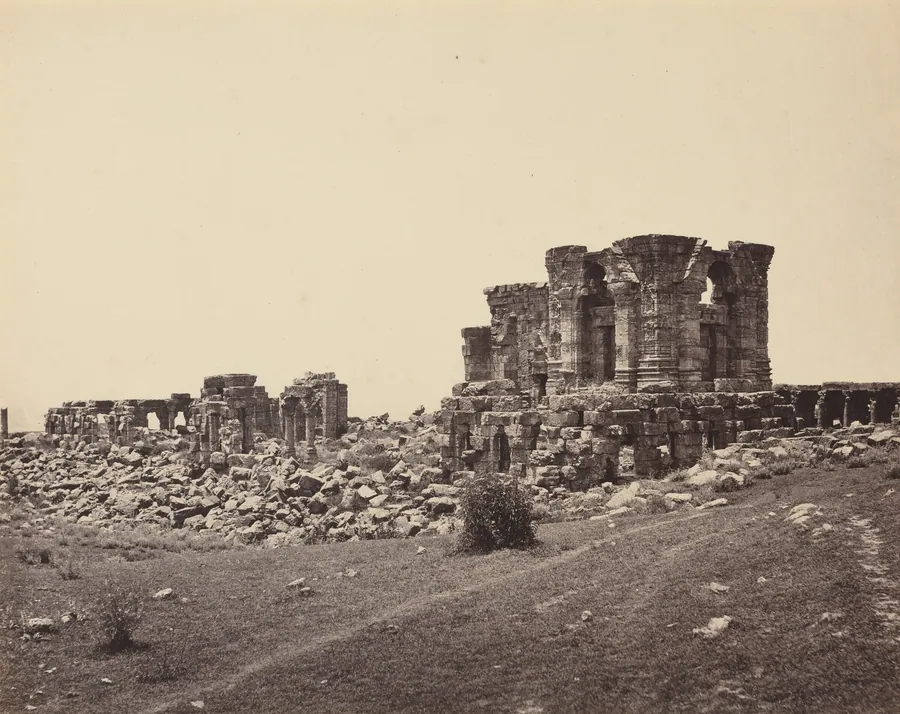 Ruins of Martand from Southeast by Samuel Bourne