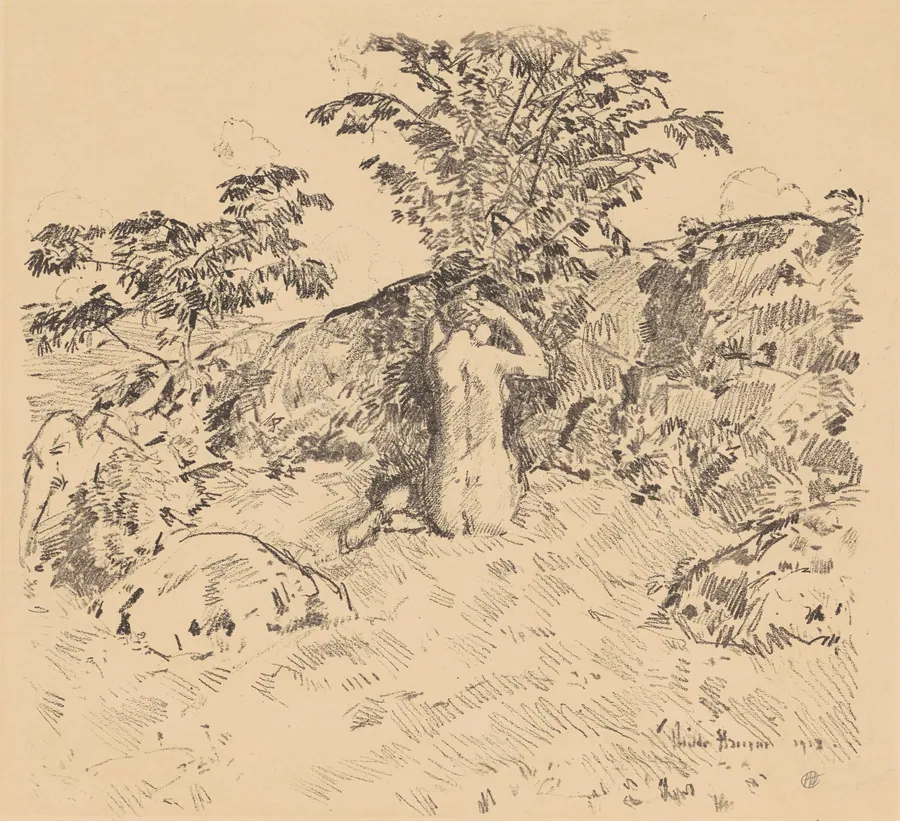 The Wild Cherry Tree by Childe Hassam