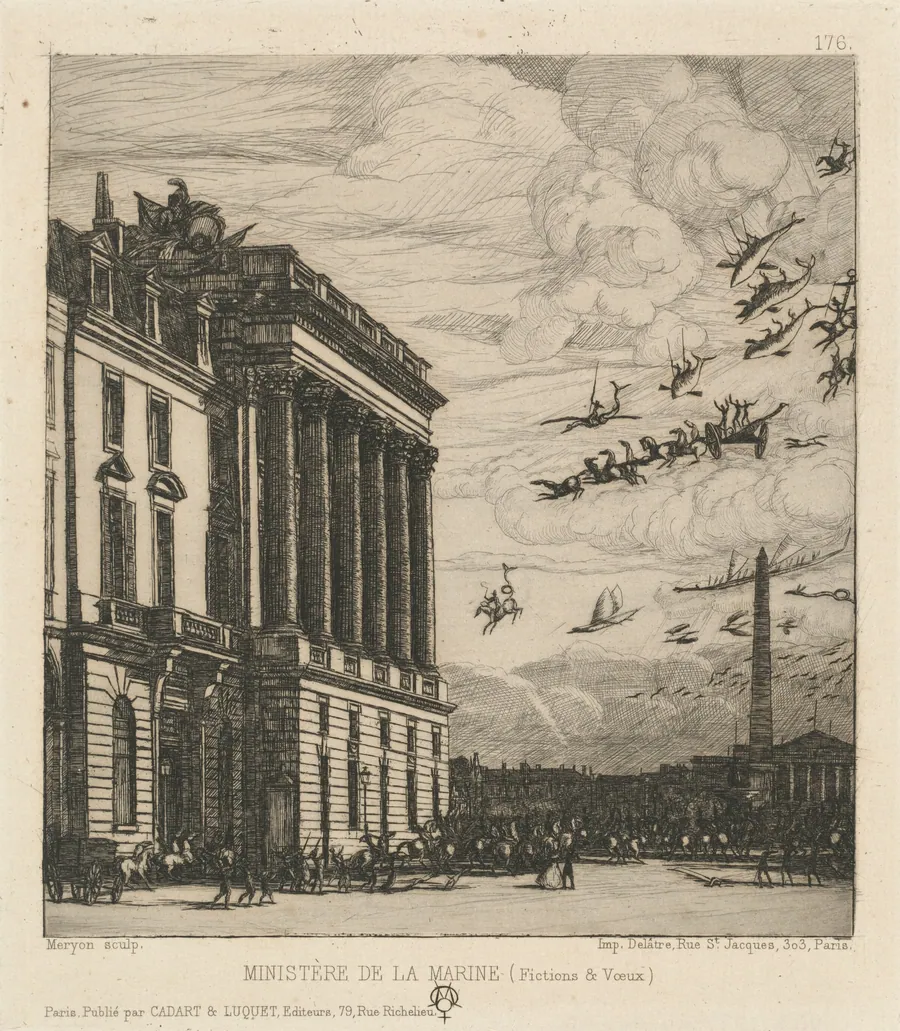Le Ministère de la Marine, Paris (The Admiralty, Paris) by Charles Meryon