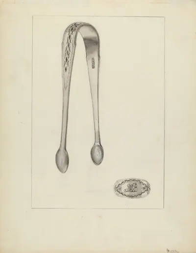 Silver Sugar Tongs